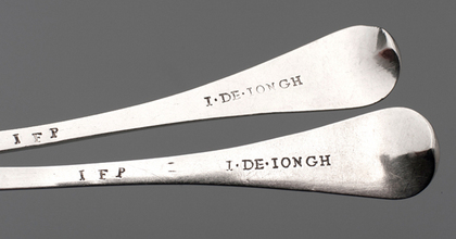 Cape Silver Teaspoons (Pair) - De Jongh, Pollnitz